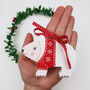 Polar Bear In Festive Jumper Christmas Tree Decoration, thumbnail 1 of 8