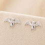Sterling Silver Bat Stud Earrings, thumbnail 1 of 7
