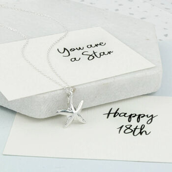 Sterling Silver 925 Starfish Necklace, 3 of 9