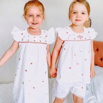 Personalised Girls Fruit Cotton Pyjama Set, 4 of 4