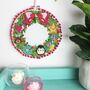 Christmas Wreath Cross Stitch Kit, thumbnail 1 of 11