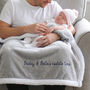 Personalised Paternity Daddy And Me Grey Soft Blanket, thumbnail 1 of 7