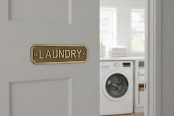 Classic Bronze Brass Custom Text Wall Plaque, 2 of 5