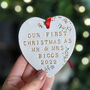 Our First Christmas As Mr And Mrs Hanging Heart, thumbnail 1 of 8