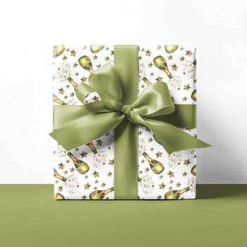 Celebratory Champagne Bottle Gift Wrap, 2 of 7
