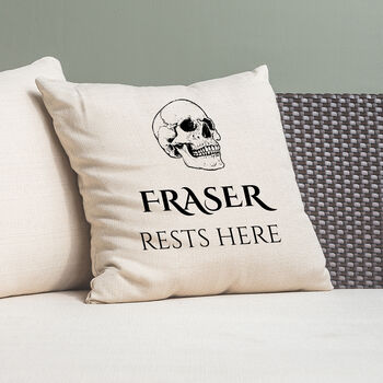Personalised Skull Cushion Cover, 2 of 3