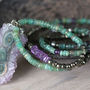 Long Amethyst And Emerald Necklace, thumbnail 9 of 12