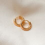 18k Gold Chunky Huggie Hoop Earrings, thumbnail 1 of 3