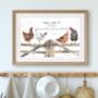 Personalised Chicken Welcome To Our Home Print, thumbnail 1 of 5