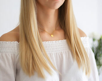30th Birthday Gift For Her – Personalised Initial Disc Necklace, 2 of 9