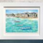 St Ives Harbour Cornwall Upcycled Paper Collage Print, thumbnail 1 of 7