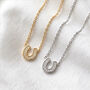 Women’s Dainty Horseshoe Pendant Necklace, thumbnail 2 of 8