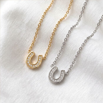 Women’s Dainty Horseshoe Pendant Necklace, 2 of 8