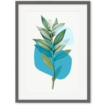 Botanical Leaf With Abstract Shapes Art Print, 2 of 6
