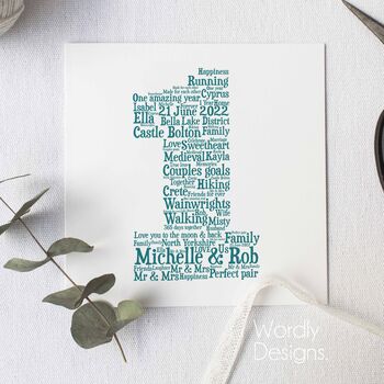 Personalised 'Paper' 1st Anniversary Gift For Wife, 4 of 5