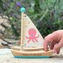 Personalised Wooden Toy Boat Catamaran, thumbnail 2 of 8