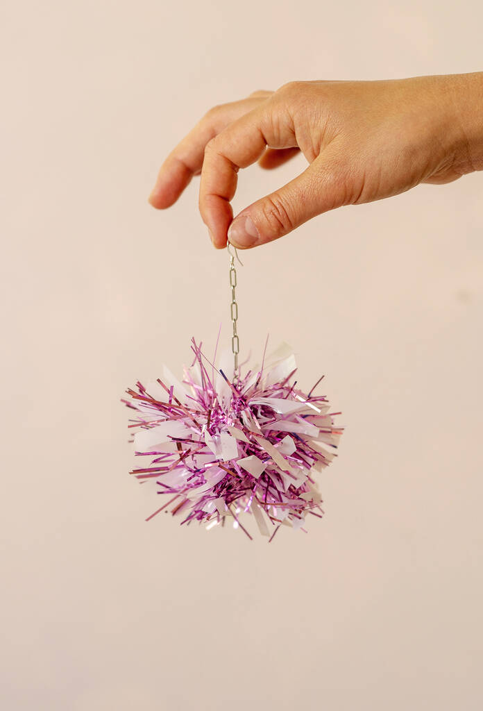 Tinsel Pom Pom Earrings By Lucent Studios