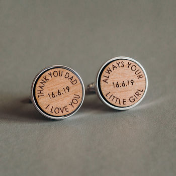 Personalised Father's Day Cufflinks With Secret Message, 3 of 6