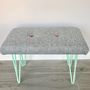Harris Tweed Bench With Colour Pop Hairpin Legs, thumbnail 5 of 8