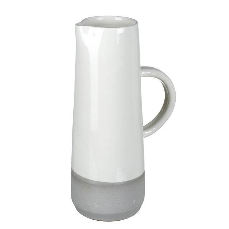 Handmade Tall White And Grey Jug By Marquis & Dawe