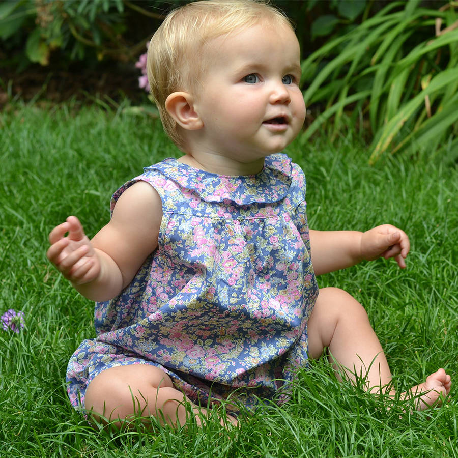 Liberty Baby Romper Suit By milliemanu