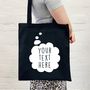 Personalised Thought Bubble Tote Bag, thumbnail 1 of 7
