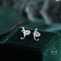 Sterling Silver Tiny Baroque Style Swirl Stud Earrings, thumbnail 5 of 12
