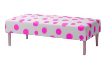 Hand Painted Upholstered Polka Dot Coffee Table Ottoman, 11 of 11