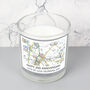 Personalised Anniversary Map Candle, thumbnail 2 of 5