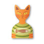 Cats In Stripy T Shirts Wooden Fridge Magnets, thumbnail 2 of 6