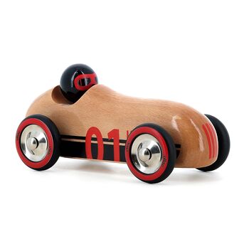 Vilac Natural Wooden Vintage Racing Car, 3 of 3