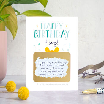 Personalised Birthday Present Scratch Card, 2 of 11