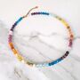 Good Vibes Rainbow Gemstone Beaded Necklace, 6mm, thumbnail 3 of 8