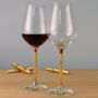 Pair Of 24ct Gold Filled Stem Wine Glasses, thumbnail 1 of 5