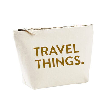 Travel Things Holiday Cosmetic Bag Pouch, 3 of 5
