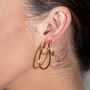 Melting Drop Hoops In Gold Plated, thumbnail 2 of 5