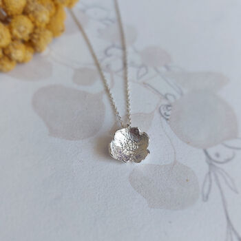 Small Daisy Pressed Flower Necklace Sterling Silver, 4 of 9