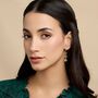 Gold Vermeil Green Amethyst Drop Earrings, thumbnail 2 of 6