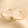 Pressed Birth Flower Bangle In Gold Plating, thumbnail 9 of 12