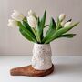 Handmade Ceramic Bud Vase With 3D Flowers, thumbnail 2 of 3