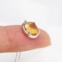 Sterling Silver Genuine Citrine Crystal Oval Necklace, thumbnail 5 of 12