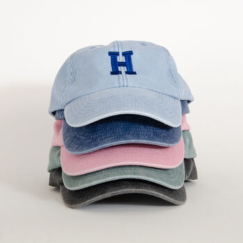 Custom Initial Embroidered Junior Vintage Cap, 7 of 8