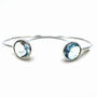 925 Silver Blue Topaz November Birthstone Bracelet, thumbnail 4 of 5