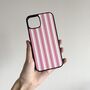 Pink Striped Phone Case, thumbnail 2 of 2