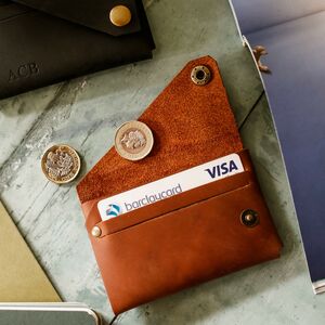 Personalised Tan Leather Wallet By Wild Origin | notonthehighstreet.com