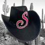 Personalised Initial Black Cowboy Hat, thumbnail 1 of 3