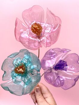 Mini Pastel Bouquet Recycled Plastic Bottle Flowers, 2 of 9