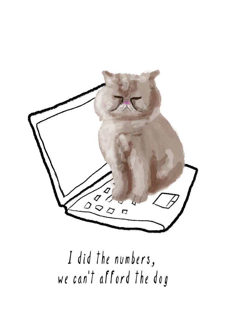 Funny Cat Greetings Card By Piki Dear | notonthehighstreet.com