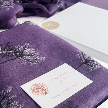 Delicate Tree Print Scarf, 2 of 6