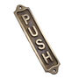 Custom Push Sign Brass Plaque With Vintage Finish, thumbnail 1 of 12
